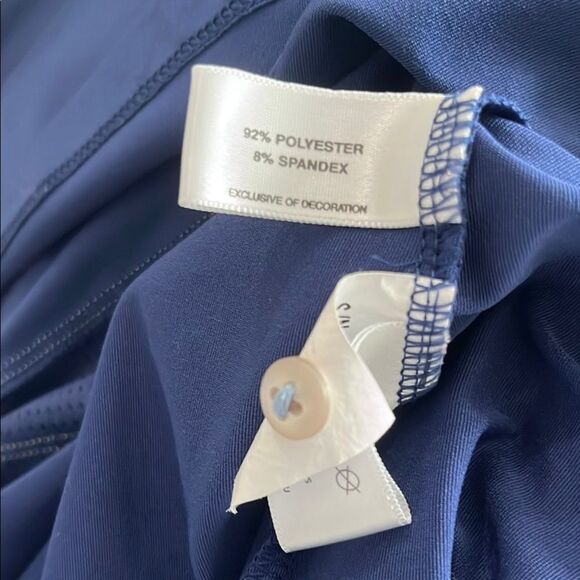 ANNIKA Cutter & Buck Blue and Citron Golf Shirt - Picture 9 of 10